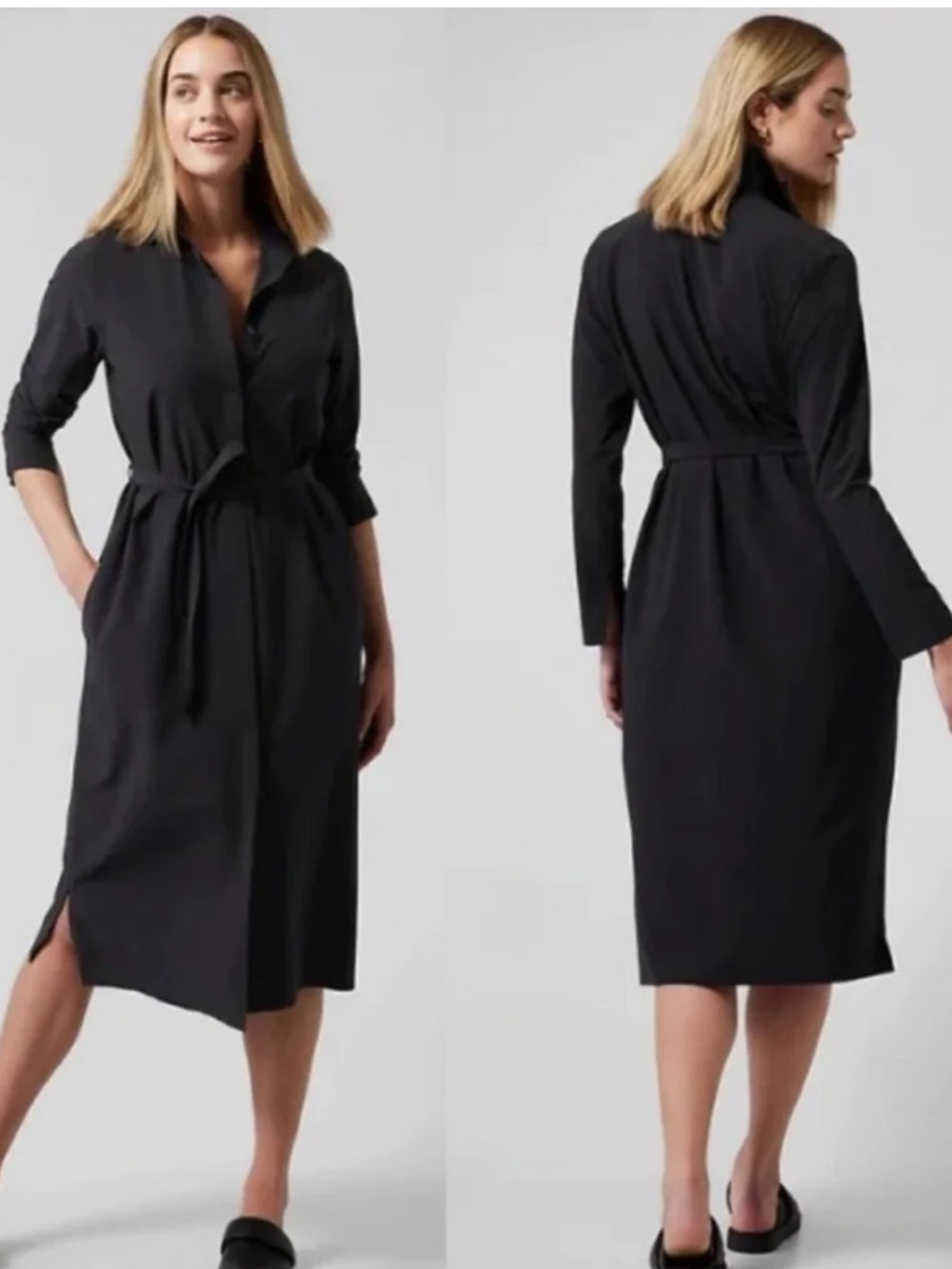 Athleta urbanite Long Sleeve Dress -small / black